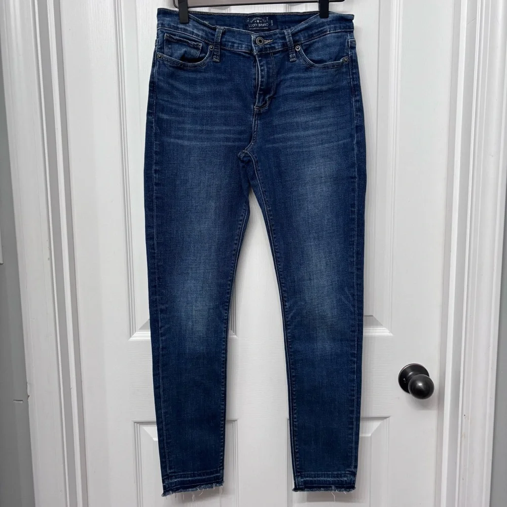 Blue Faded Skinny Jeans | Lucky Brand Brooke Skinny 6/28 - Picture 12 of 12